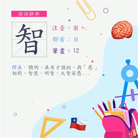 智筆畫|漢字:智 (注音:ㄓˋ,部首:日) 